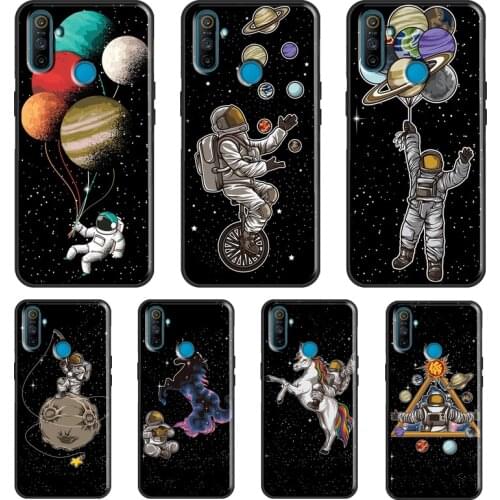 Astronaut Space Art For OnePlus 9 Pro 8 Pro Nord 8T 9R Case For OPPO Realme 8 Pro Q3 6 7 Pro C15 C3 GT Cover