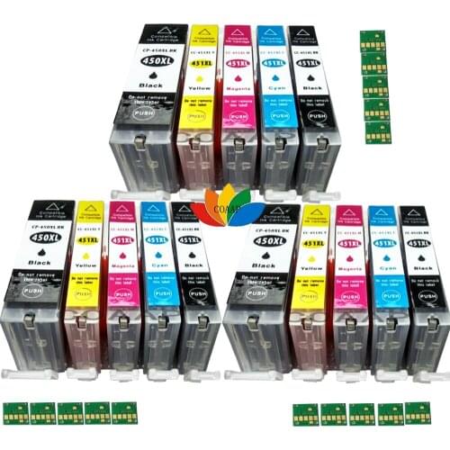 15 Compatible PGI-450 CLI-451 Ink Cartridge for Canon PIXMA IP7240 MG5440 MG5540 MG6440 MG6640 MG5640 MX924 MX724 IX6840 printe