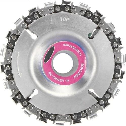 4 Inch Diameter 22T Arbor Wood Carving Disc Cut Chainsaw Disc for Angle Grinders Cut Carve Shape