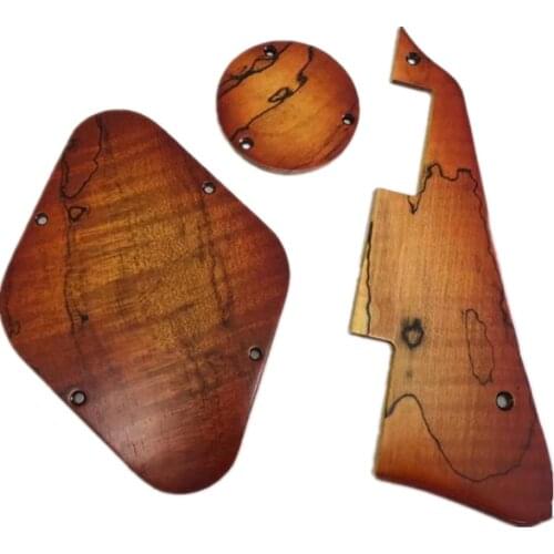 Hand-made maple wood Guitar Pickguard +back coverplate+switch cavity cover