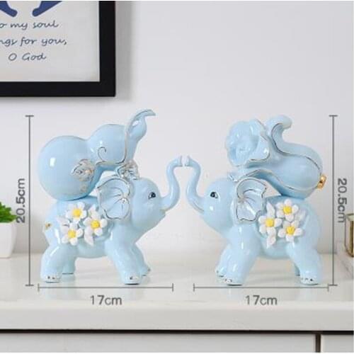 2020 European-style ceramic elephant crafts, animal statues, home desktop decorations, office restaurant bar decoration art, wed