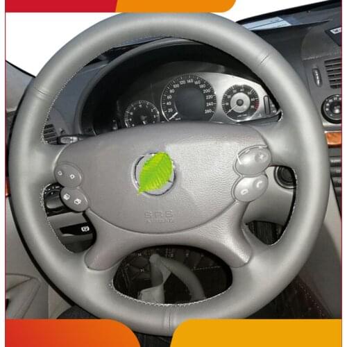 For Mercedes-Benz W211E-Class E230 E280 E240 E350 G55 G500 CLK240 Alcantara leather hand-sewn steering wheel cover auto parts