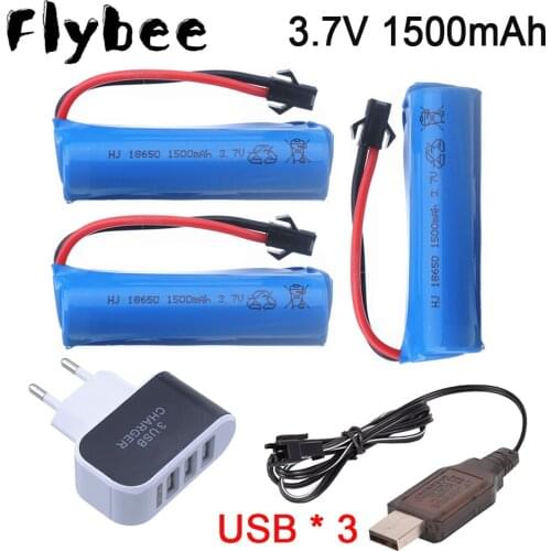 3.7V 1500mAh 18650 Li-ion Battery for remote control helicopter Airplanes car Boat Gun Train Tank Toys 3.7v rechargeable battery