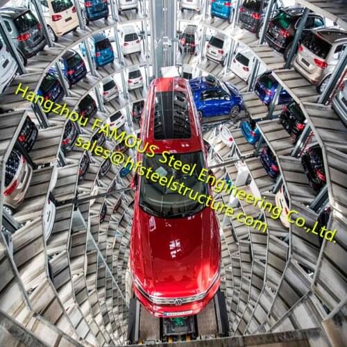 Multi Level Cylindrical Parking Lots Automated Car Delivery Tower Hydraulic Rotary Mechanical Parking Complexes