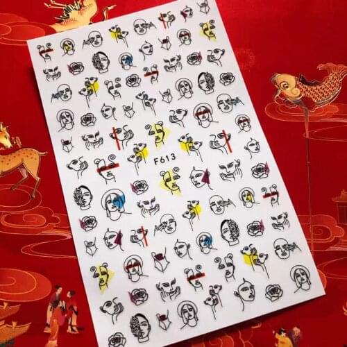 Cartoon woman kitty 3D Back glue Nail decal Nail sticker Nail decoration Nail art Nail tool Nail ornament