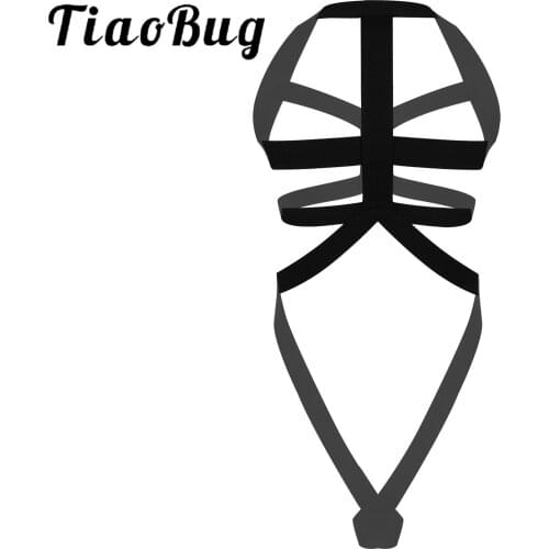 Mens Hot Sexy Lingerie Underwear Body Chest Harness Straps Belt Elastic Jockstrap One-piece Nightclub Stage Performance Costume