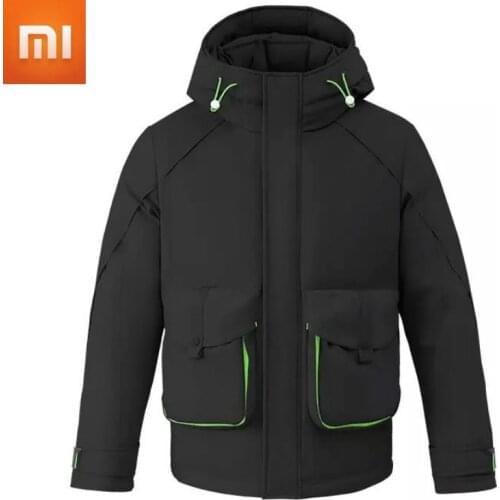Xiaomi Man Casual Down Jacket Waterproof Windproof U-shaped Pocket Color Fashion Matching Design Warm Coat For Winter