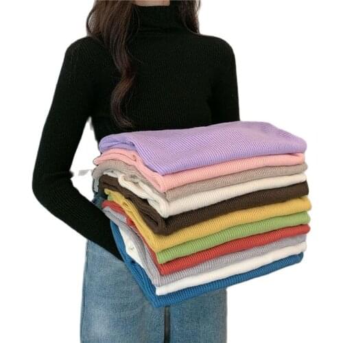 2021 New Autumn Winter Women Sweater Turtleneck Pullovers Soft Knitted Sweaters long sleeve Slim Warm Female Sweater
