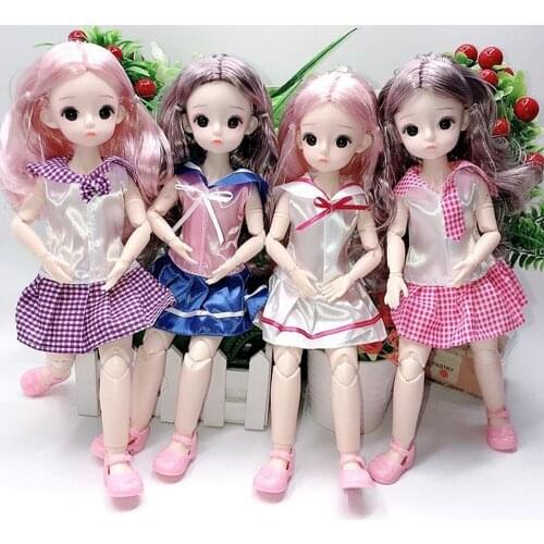 18inch BJD doll clothes 6 points clothes dress up girl princess toy doll clothes fashion casual wedding dress