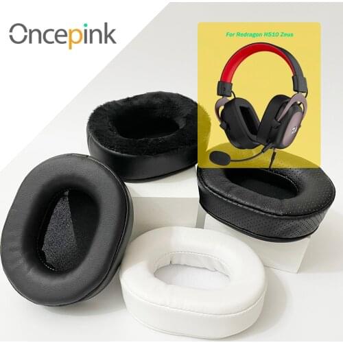 Oncepink Replacement EarPads For Redragon H510 Zeus Headphone Ear Cushion Repair Parts Earphones Accessories