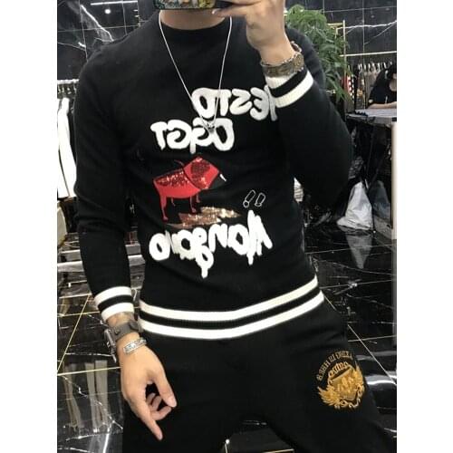 2021 Autumn And Winter New Brand Mens Sweater Warm Pullover Fashion Slim O-Neck