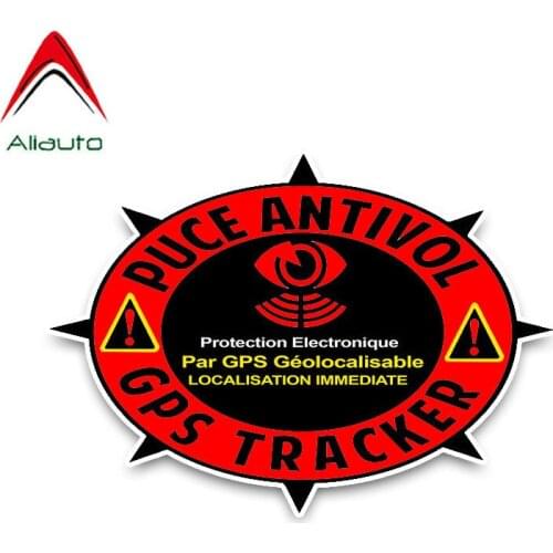 Aliauto Personality Warning Car Sticker Colorful GPS Tracker Waterproof Decals Puce Antivol PVC Active Noticeable,12cm*9cm