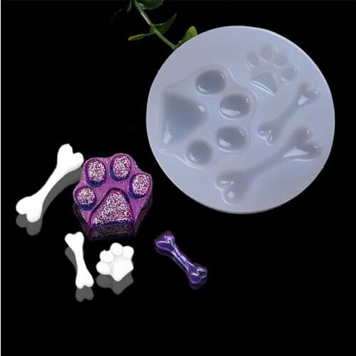 DIY Crystal Epoxy Bone Bear Claw Mold Animal Series Mold Making Jewelry Mirror Mold