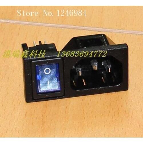 [SA]WINFOONG AC AC outlet triangle with a blue card combination combo socket switch RF-2001--50pcs/lot