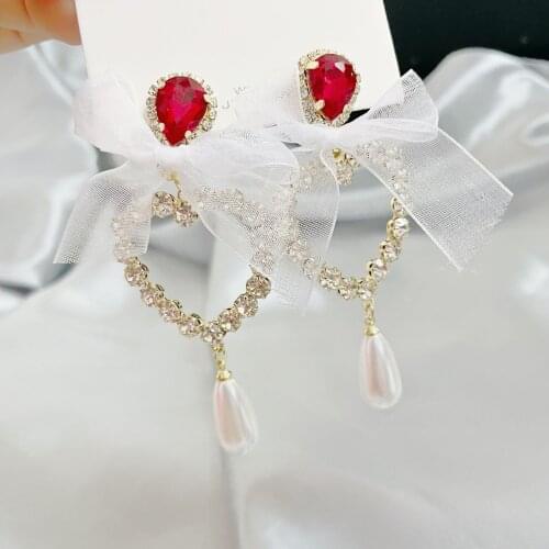 New Arrival Classic Pearl Simulated-pearl Flower Drop Earrings For Women Fashion Elegant Delicate Party Jewelry Gifts