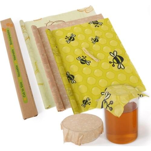 100CM*33CM Reusable Beeswax Fresh-keeping Packaging Beeswax Wraps Food Storage Zero Waste Organic Beeswax Cloth