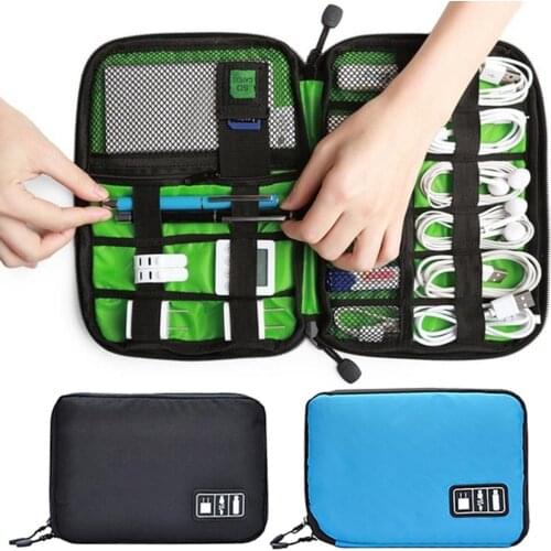Waterproof Earphone Digital USB Cable Flash Drives Storage Pouch Bag Organizer for Camping hiking Riding Bicycle bag travel use