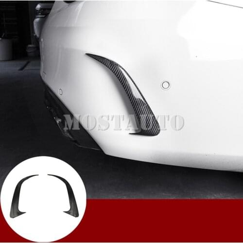 For Benz CLA W117 CLA45 AMG Carbon Fiber Look Rear Bumper Spoiler Air Vent Cover 2013-2018 2pcs Car Accessories Interior