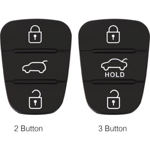 Car Key Shell Replacement Rubber Button Pad Fit For Hyundai Solaris Accent Tucson l10 l20 l30 Kia Rio Ceed Flip Remote#292109