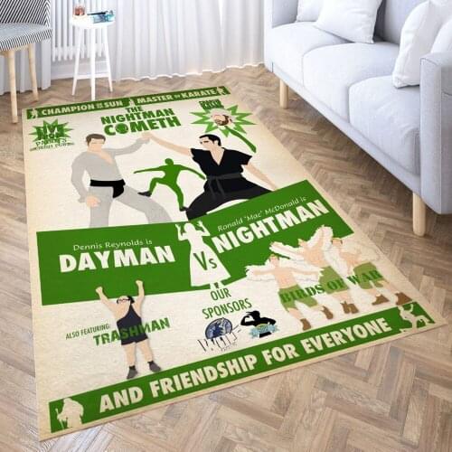 Nightman Cometh Green Carpet for Living Room 3D Anime Cartoon Rug Gamer Teen Room Bedside Lounge Rug Kids Children Floor Mats