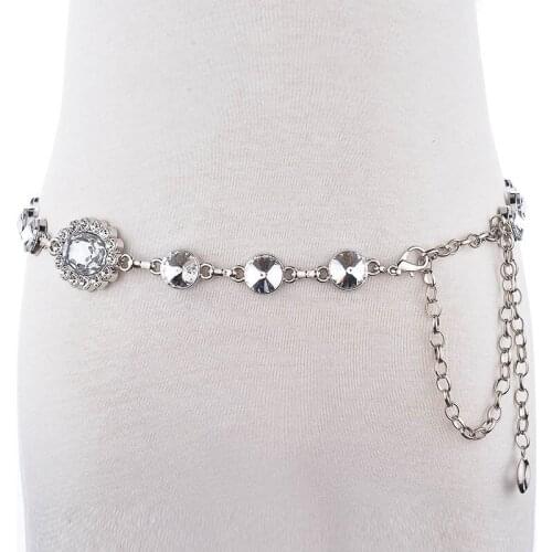 Summer Beach Flora Flower Fashion Belt Crystal Sexy Belly Body Chain Women Jewelry Luxury Gift For dress BL259