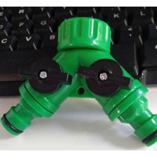 1/2/4 Pcs 2 Way Hose Pipe Connector Y Shape Garden Tap Splitters With Shut-off Valves TUE88