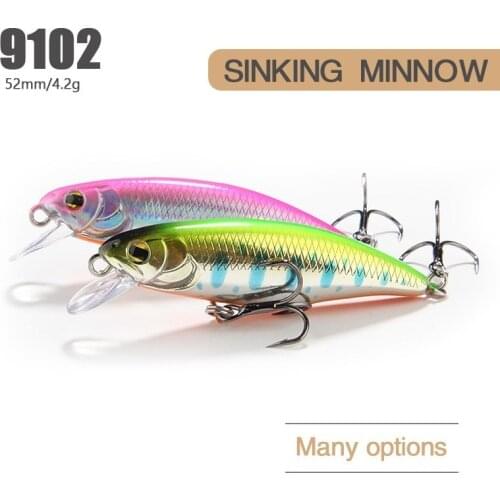 1PCS Minnow Fishing Lures Sinking Wobbler Fishing Carp Hard Bait 5.2cm 4.5g Artificial Crankbait Jerk Bait Pesca Fishing Tackle
