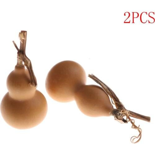 2pcs Natural Random Dry Gourd Crafts Arts Collection Mini Bottle Gourd Dried DIY Doodle Carving Hanging Gift Toys 4~6cm