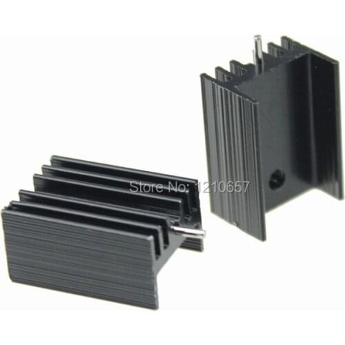 2 pieces lot TO-220 IC Heat Sink Black TO220 21x15x11mm with PIN Aluminum