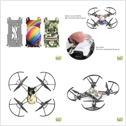 3pcs/Set Sticker Cool Waterproof PVC Stickers Body Decals for DJI TELLO Drone