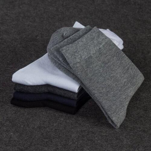 5 pairs Spring Autumn men socks cotton High Quality 5 colors Solid color mens socks Men business socks