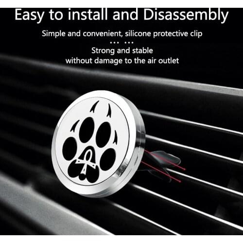 Auto Air Freshener Stainless Steel Jewelry Removable Car Diffuser Vent Clip Essential Oil Aromatherapy Locket Christmas Gift