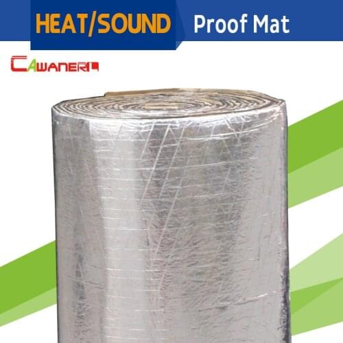 Cawanerl 150CM X 100CM Car Heat Proof Sound Shield Insulation Control Noise Mat Deadener For Firewall Cockpit Door Ceiling Trunk