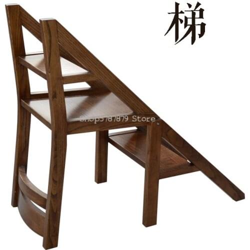 Household Ladder Chair Folding Chair Stair Chair Ladder Chair Solid Wood Ladder Stool Stair Chair Stool Wooden Ladder Ladder Lad