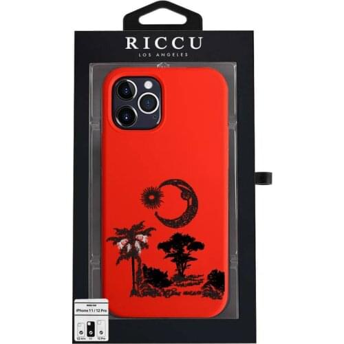 Ink color landscape bird Phone Case for iPhone 12 pro max mini 11 pro XS MAX 8 7 6 6S Plus X XR red case
