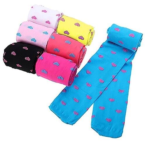 Kid Children Girls' Fashion Cute Love Heart Warm Stretchy Pantyhose Tights