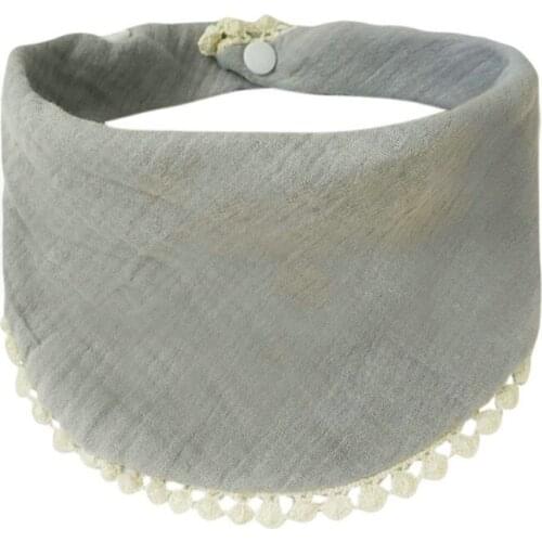 Baby Infants Feeding Bibs Soft Pure Cotton Bandana Saliva Towel Triangle Scarf F3ME