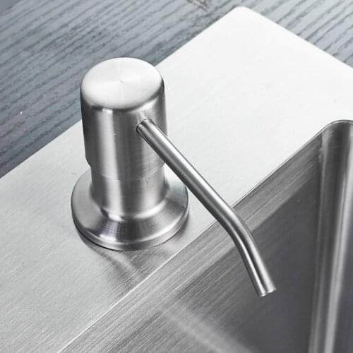 Soap Dispenser Kitchen sink accessories Stainless Steel Liquid Soap Bottle Kitchen Accessories Press Soap Dispenser