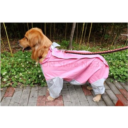 Large Dog Clothes Raincoat Waterproof Dog Suits Dot Rain Cape Pet Clothing For Big Dogs Hooded Jacket Poncho Pet Rain Coat 20pcs