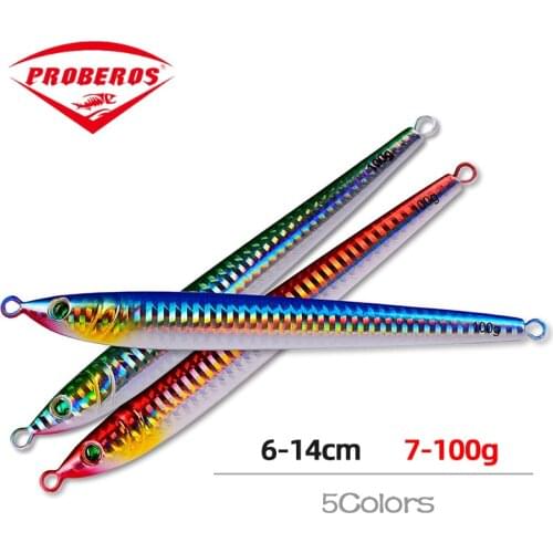 PRO BEROS Metal Jig Fishing Lure 14-100g Trolling Hard Bait Bass Fishing Bait Tackle Trout Jigging Lure Jigs Saltwater Lures