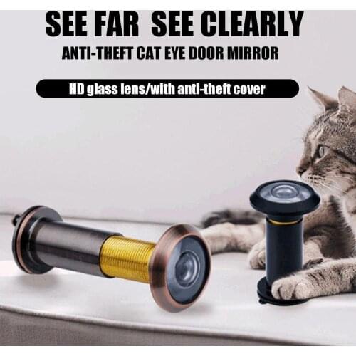 Security Door Eye Hole Peephole Viewer 200° Adjustable Glass Lens Sales Anti-theft door cat eye 200 Degree Wide Angle Peephole