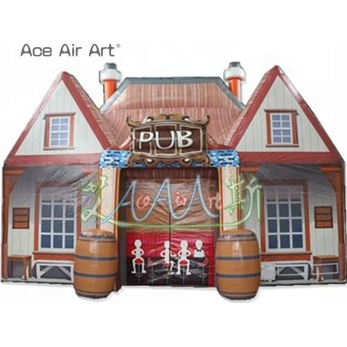 Custom inflatable irish pub tent party bar british air tent house tent for beer exhibition commercial rental
