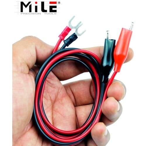 MILE Regulated DC Power Supply Output Test Line High Temperature Resistant Silicone Wire 5A Copper Alligator Clip Wire Cable