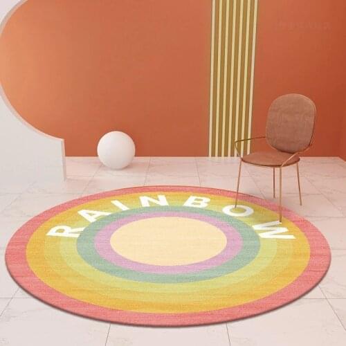 Коврик для ванной Alfombra Salón Nordic Round Rugs Living Room Carpets Childrens Bedroom Mats Hanging Basket Computer Chair 카페트