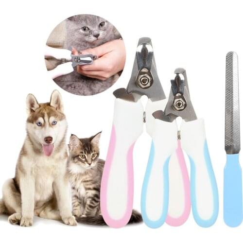 Dog Puppy Nail Clipper Cutter Stainless Steel Dogs Cats Claw Nail Clippers Pet Toe Care Portable Scissors Trim Nails