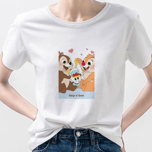 Disney Korean Style Fashion Women T Shirt Chip Dale Print Family Look Cartoon Ropa Tumblr Mujer Oversized Harajuku Well Being