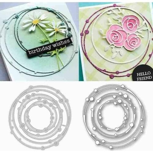 Fashion Metal Cutting Dies Scrapbooking Album Frame Embossing Craft DIY Spotty Circle 3D