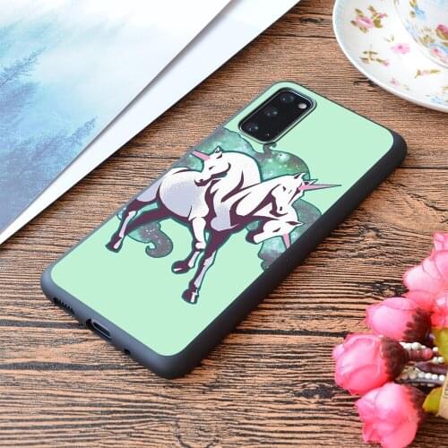 For Samsung Galaxy Headed Unicorn Space Horse Print Soft Matt Phone Case
