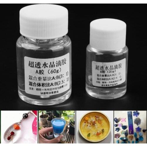 New Ultra-transparent AB Crystal Glue Two Component Epoxy Resin Sealant Quick Drying Hardware