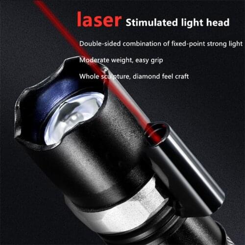 Hunting Torch Light Laser Dot Sight Scope Tactical Flashlight LED Torch Pressure Switch Mount for Hunting Fishing Detector